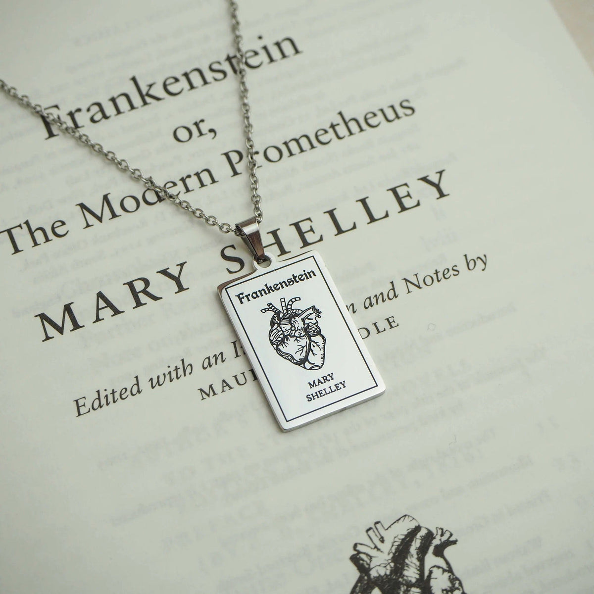 Frankenstein Book Necklace BookGeek