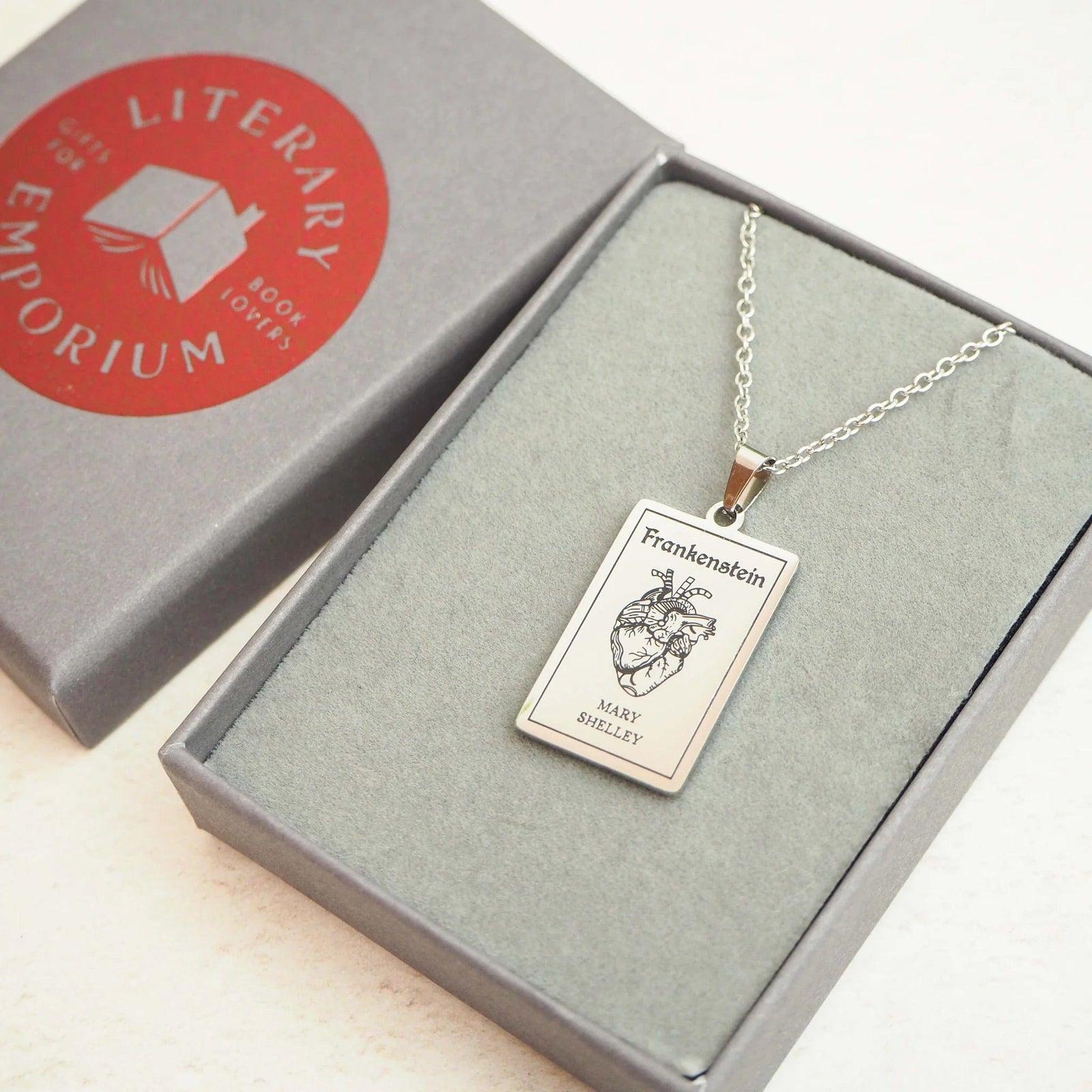 Frankenstein Book Necklace BookGeek