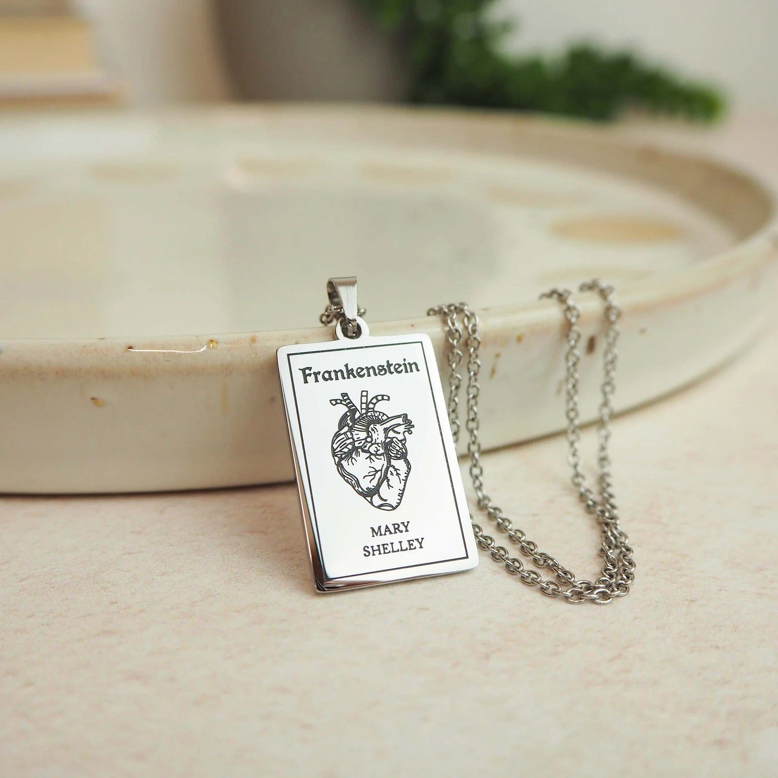 Frankenstein Book Necklace BookGeek