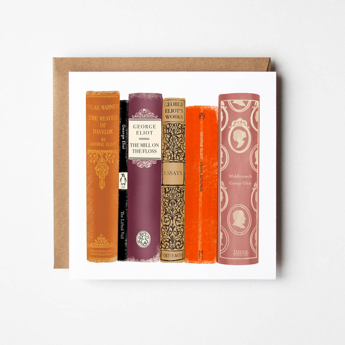 George Eliot - blank greetings card BookGeek