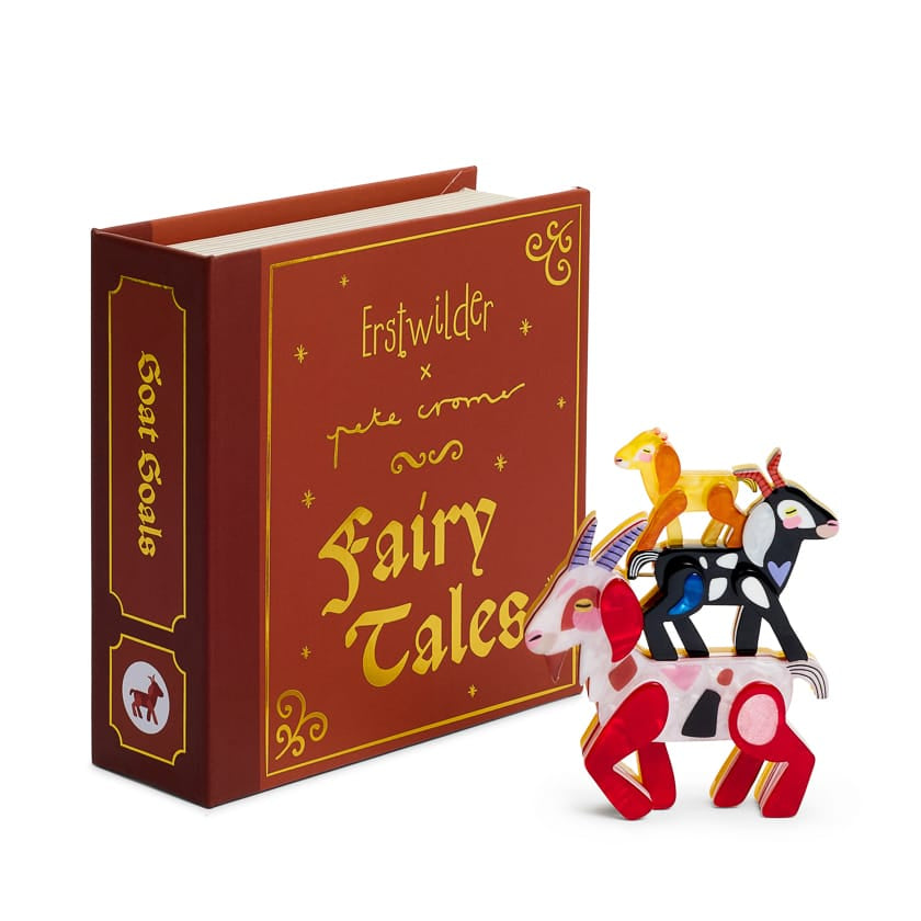 Goat Goals Brooch BookGeek