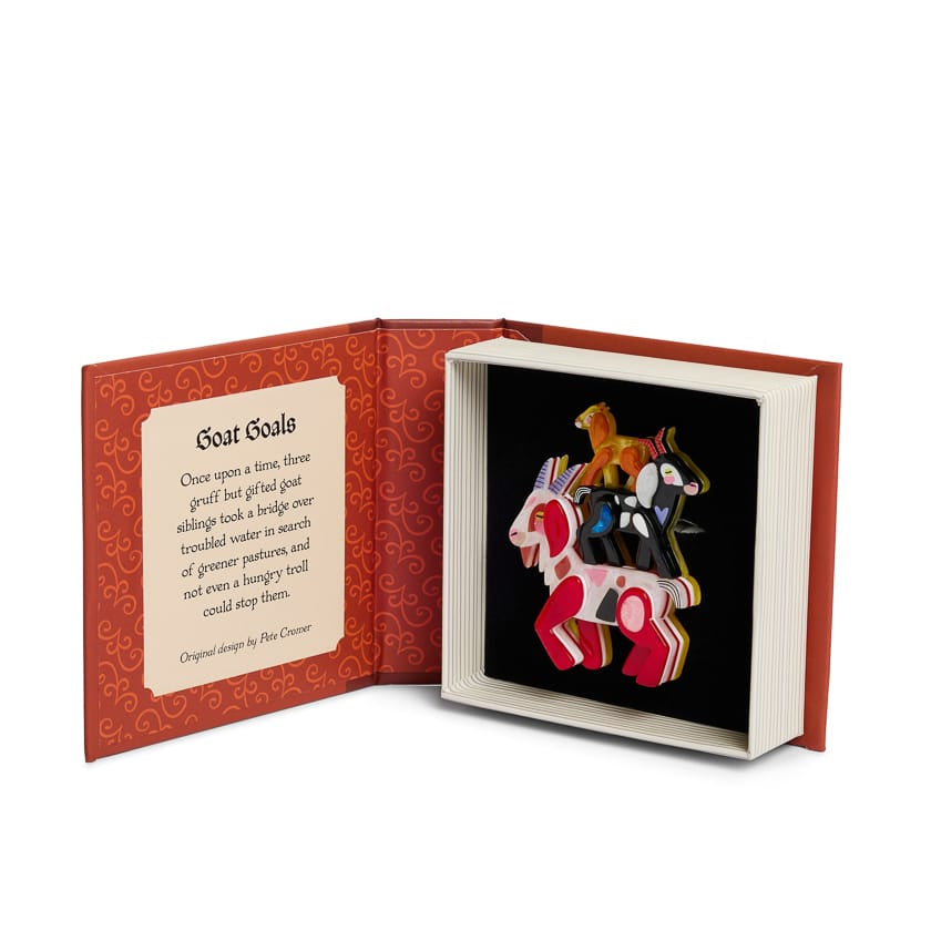 Goat Goals Brooch BookGeek