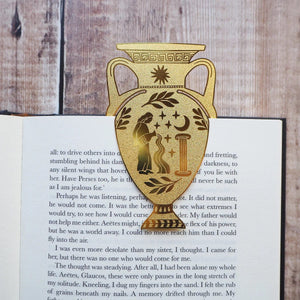 Greek Vase Brass Bookmark BookGeek