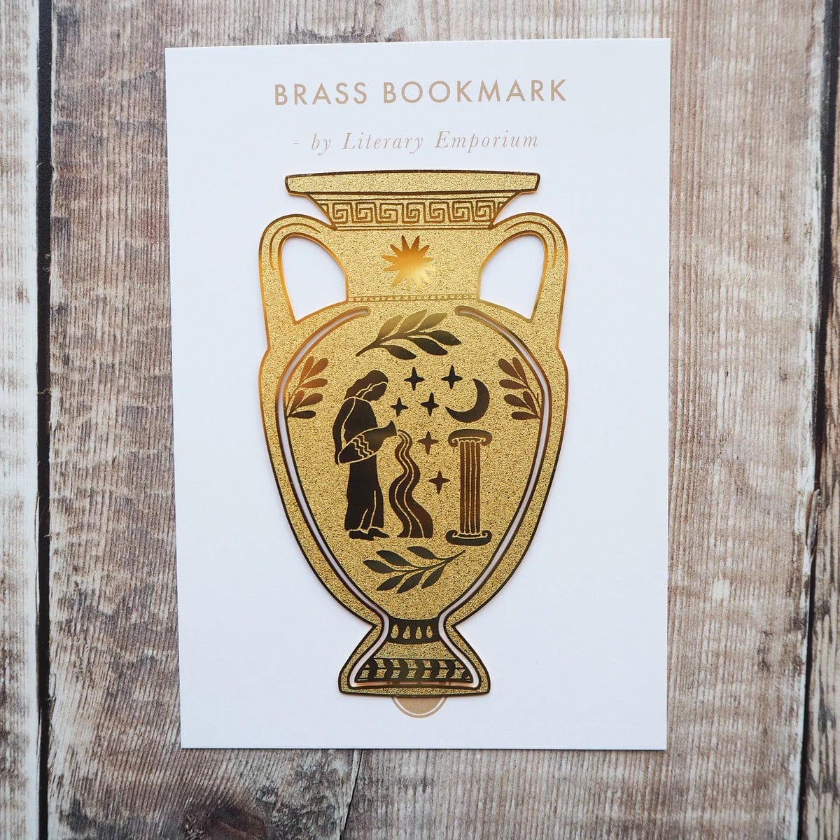 Greek Vase Brass Bookmark BookGeek