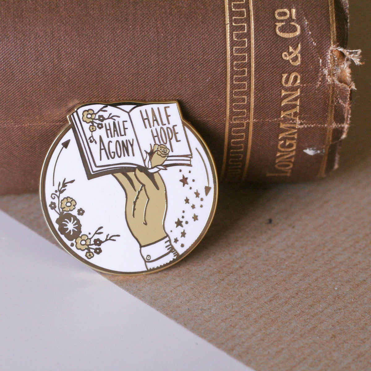 Half Agony Half Hope Persuasion Enamel Pin BookGeek