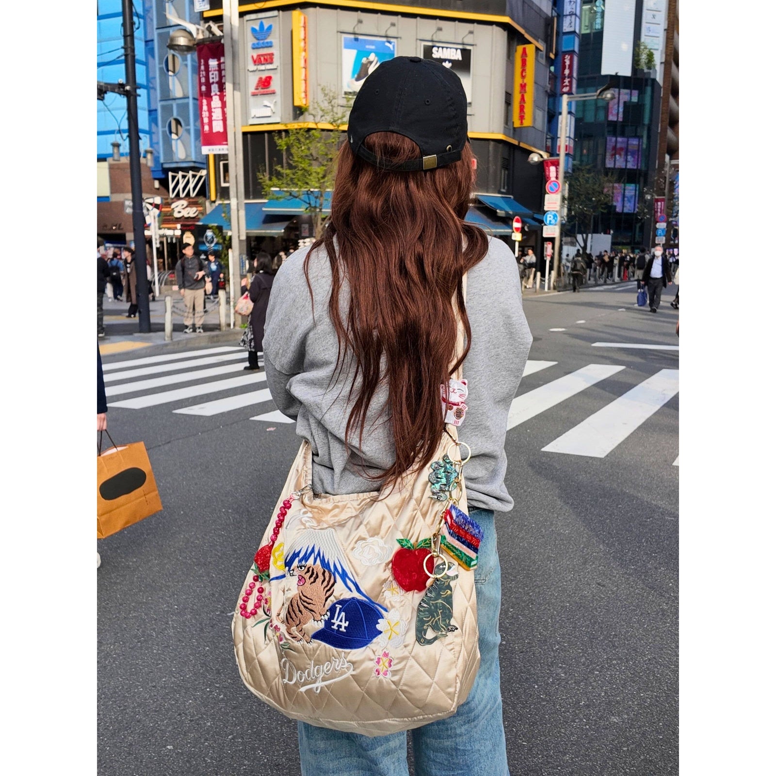 Hand-painted Book Stack Bag Charm + Keychain | Eco-Friendly BookGeek