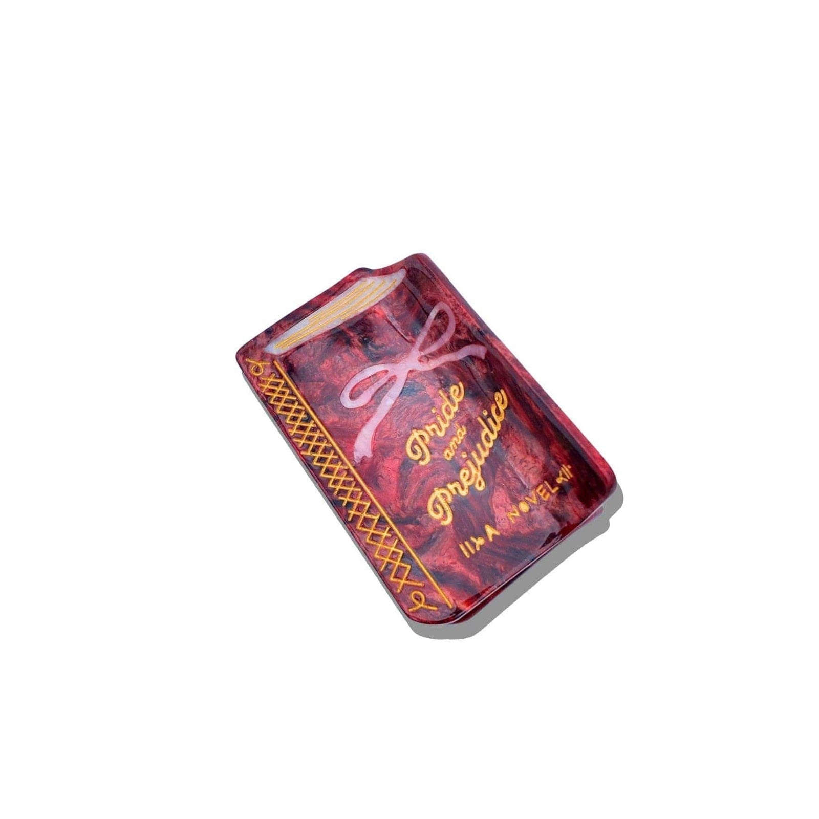 Hand-painted Mini Pride & Prejudice Book Claw Hair Clip BookGeek