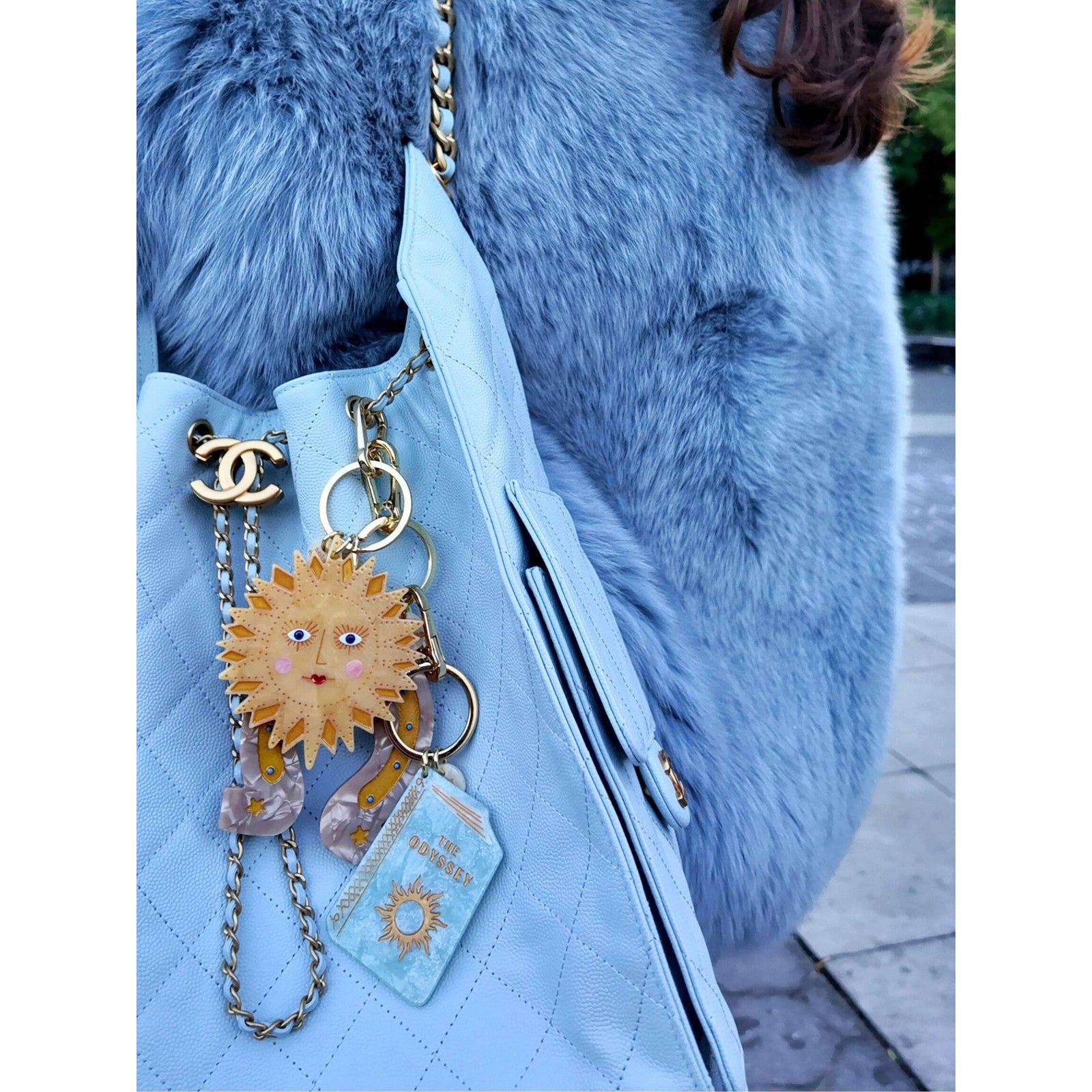 Hand-painted The Odyssey Book Bag Charm + Keychain | Eco-Friendly BookGeek
