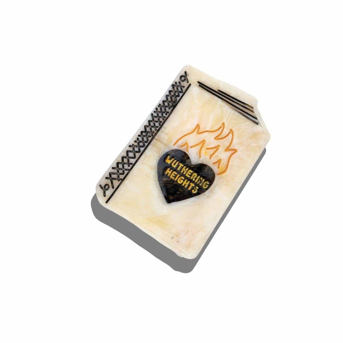 Hand-painted Wuthering Heights Mini Book Claw Hair Clip BookGeek