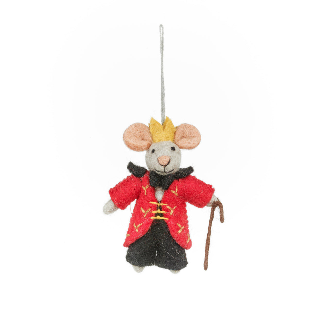 Handmade Felt Nutcracker Mouse King Christmas Hanging Dec BookGeek