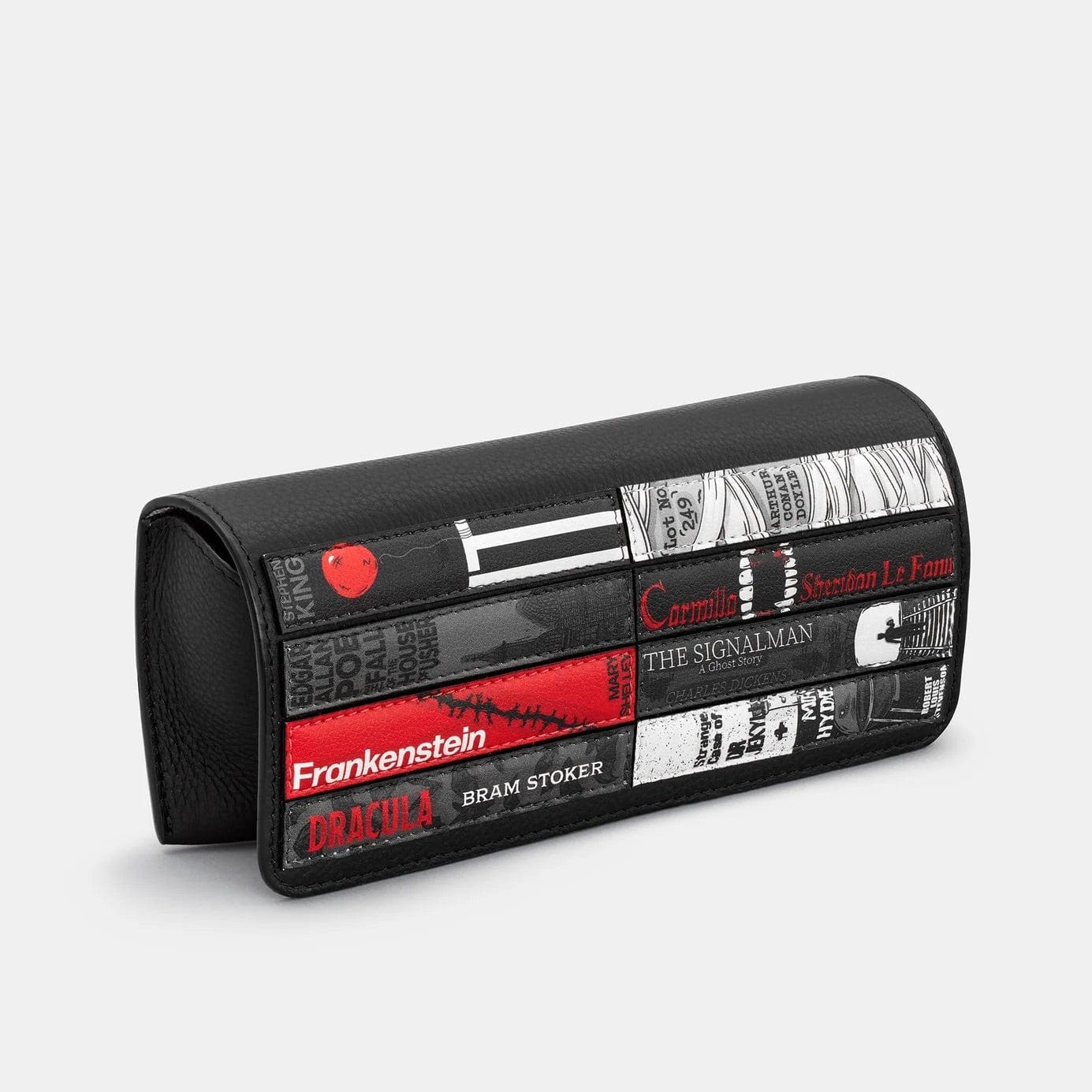 Horror Bookworm Black Leather Glasses Case BookGeek