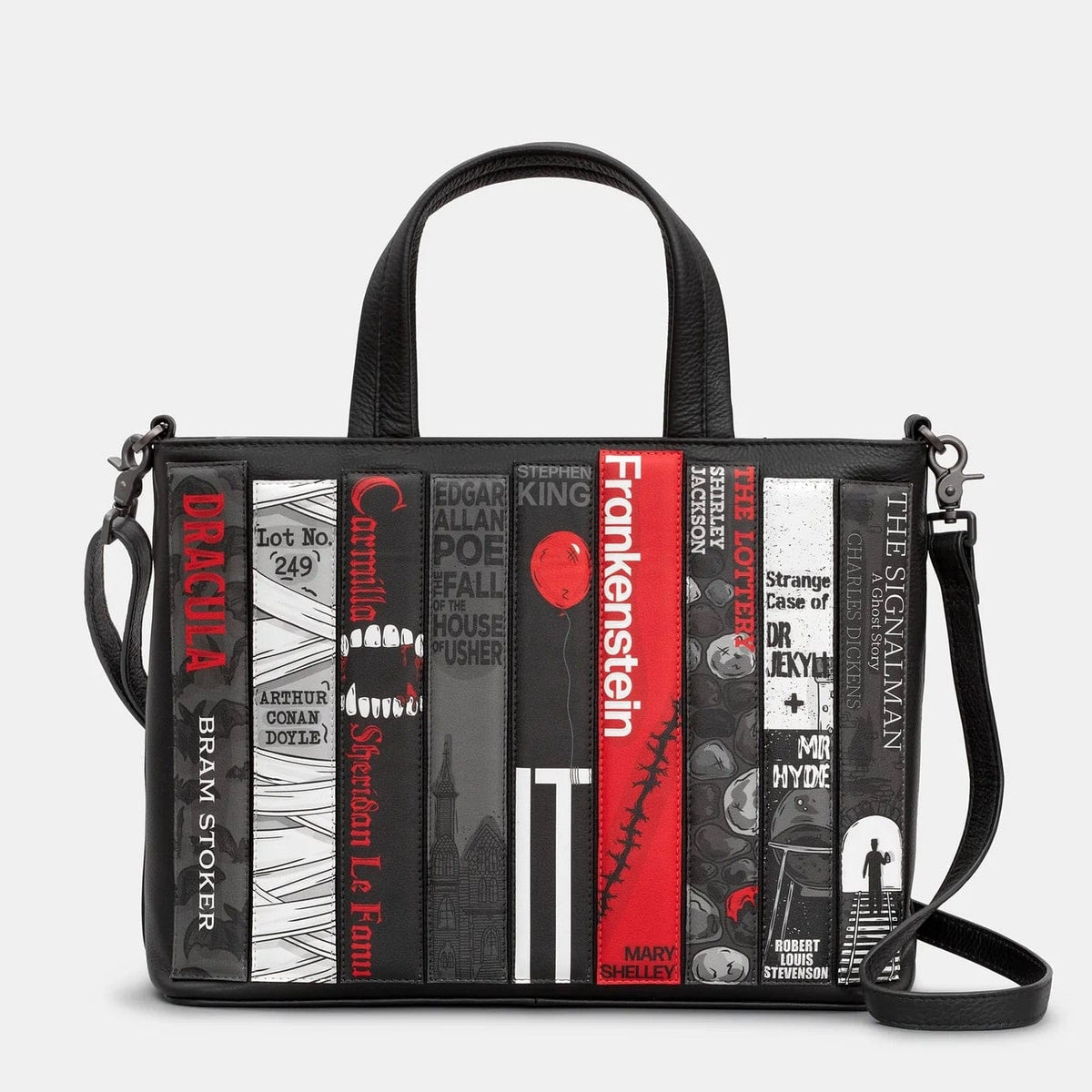 Horror Bookworm Black Leather Multiway Grab Bag BookGeek