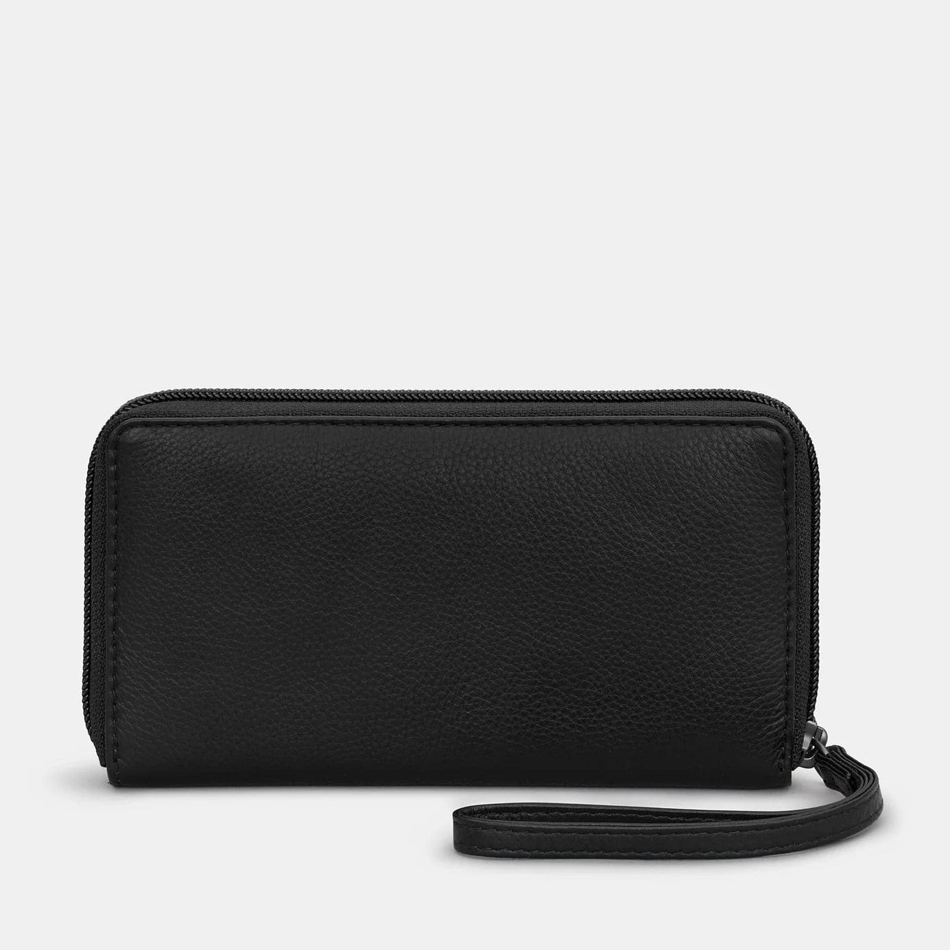 Horror Bookworm Black Leather Purse With Wrist Strap BookGeek