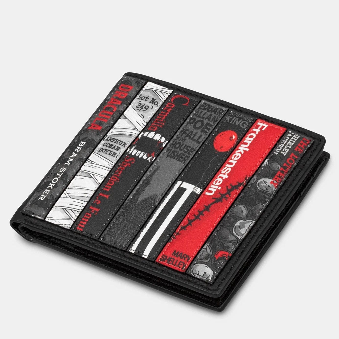 Horror Bookworm Black Leather Wallet BookGeek