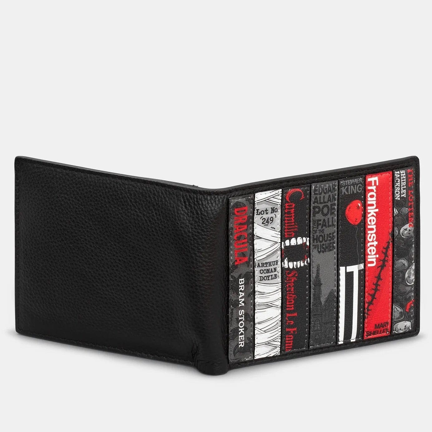 Horror Bookworm Black Leather Wallet BookGeek
