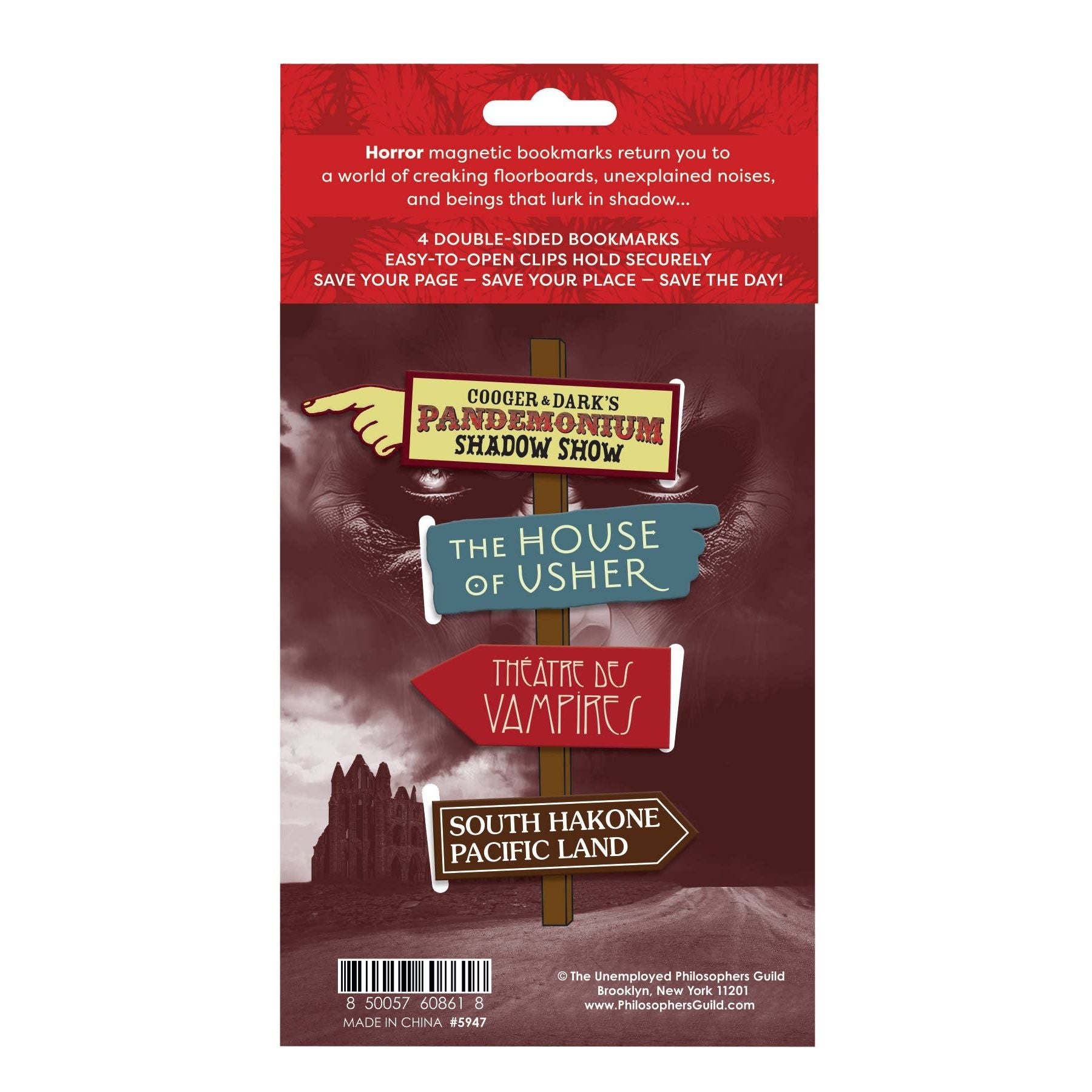 Horror Magnetic Bookmark Set BookGeek