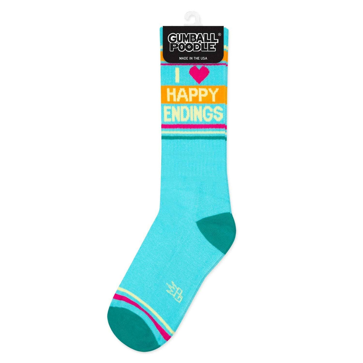 I ❤️ Happy Endings Gym Crew Socks BookGeek