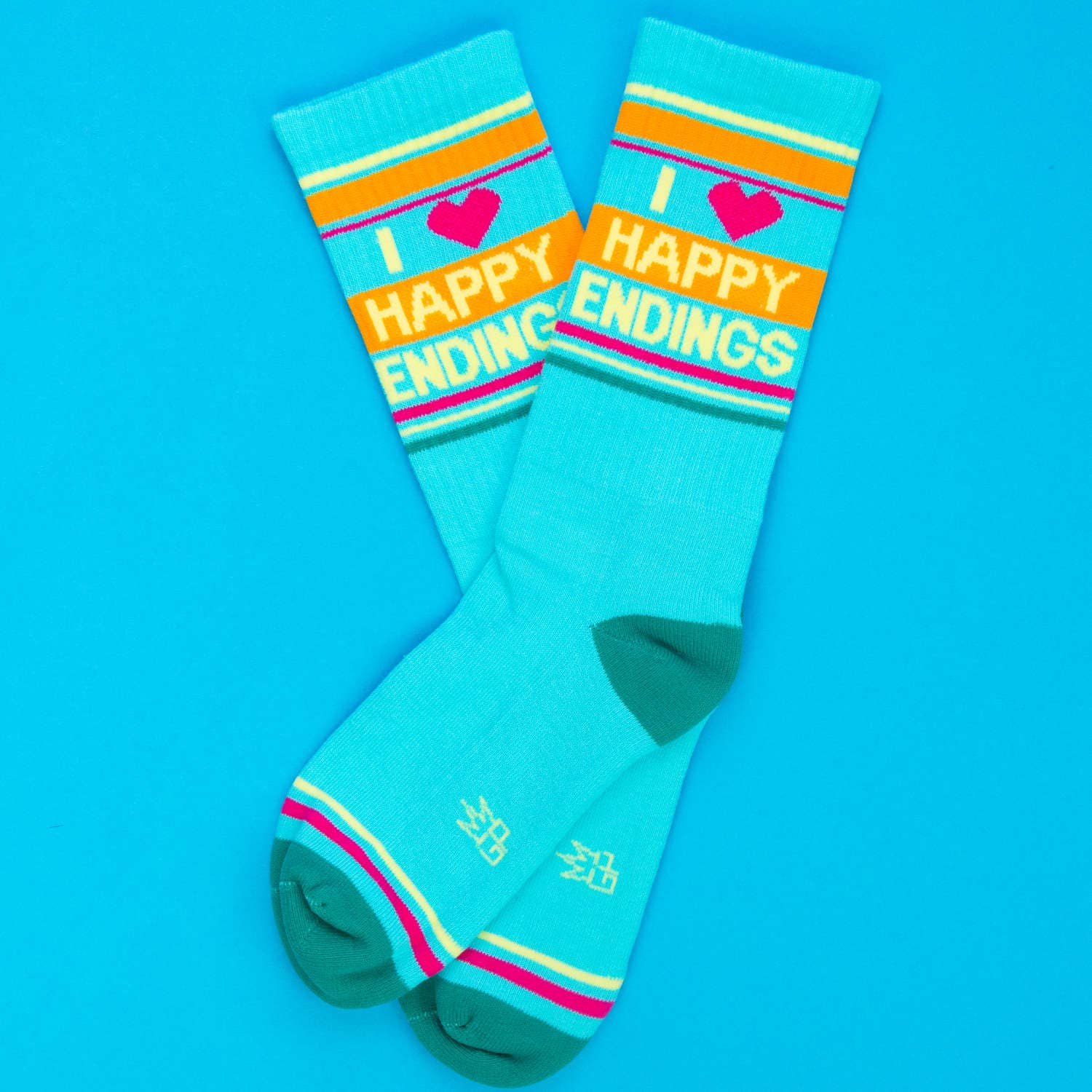 I ❤️ Happy Endings Gym Crew Socks BookGeek