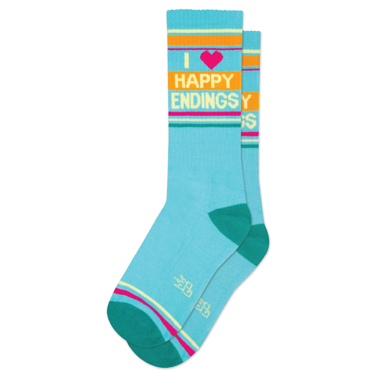 I ❤️ Happy Endings Gym Crew Socks BookGeek
