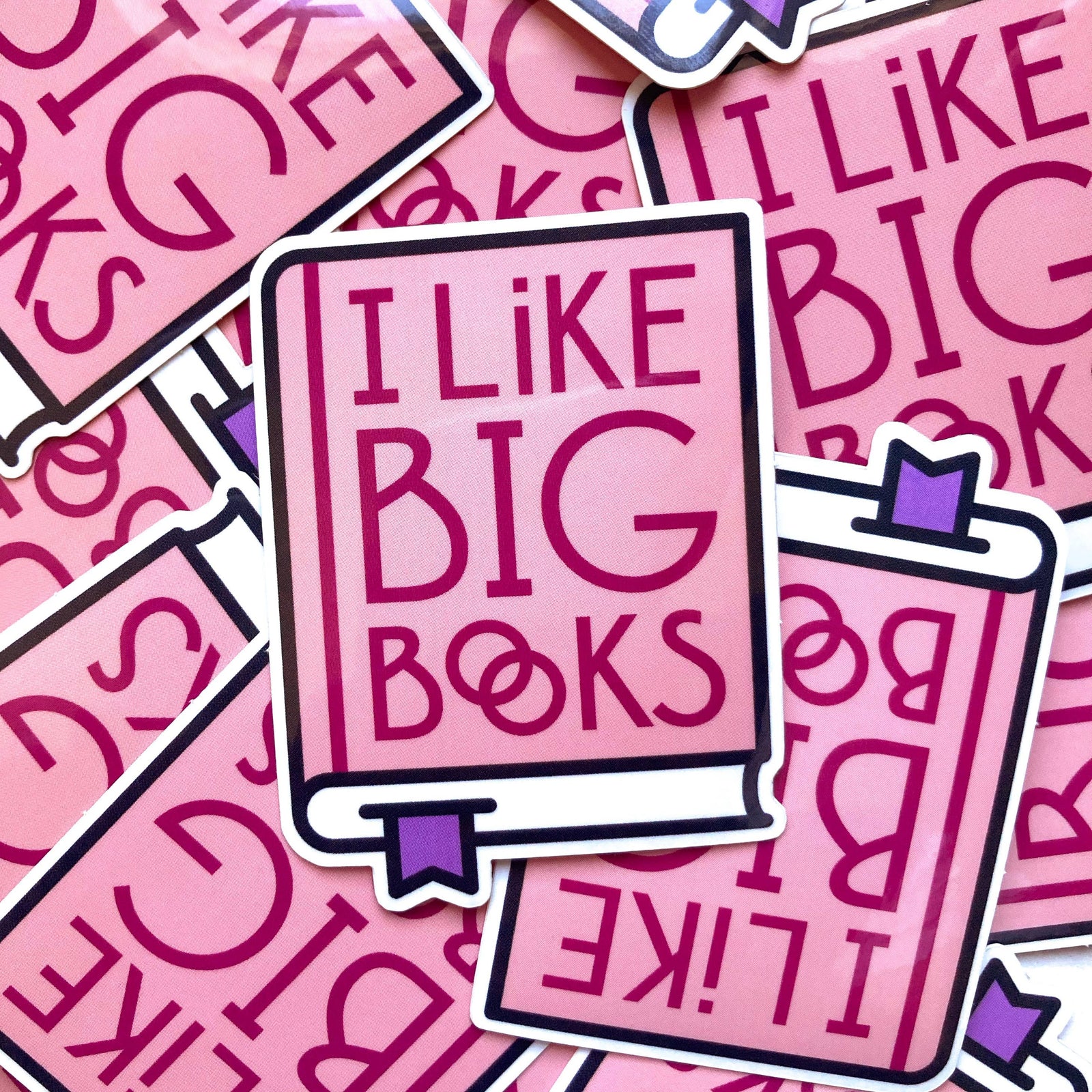 I Like Big Books vinyl sticker - bookish sticker BookGeek