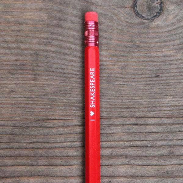 I Love Shakespeare Pencil BookGeek