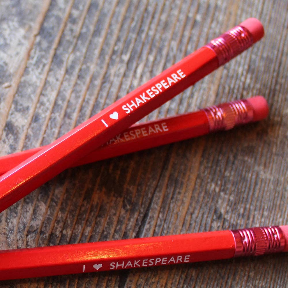 I Love Shakespeare Pencil BookGeek