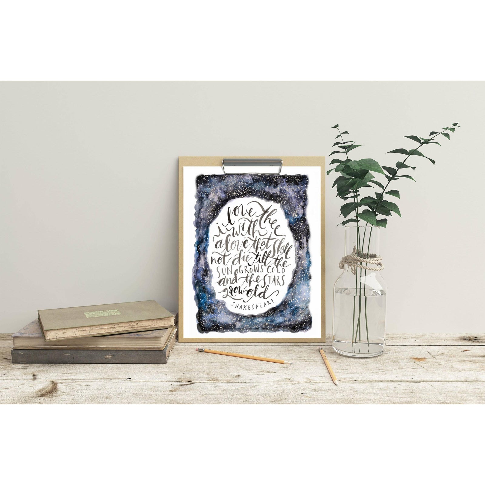 I Love Thee With A Love That Shall Not Die // 8 x 10 BookGeek