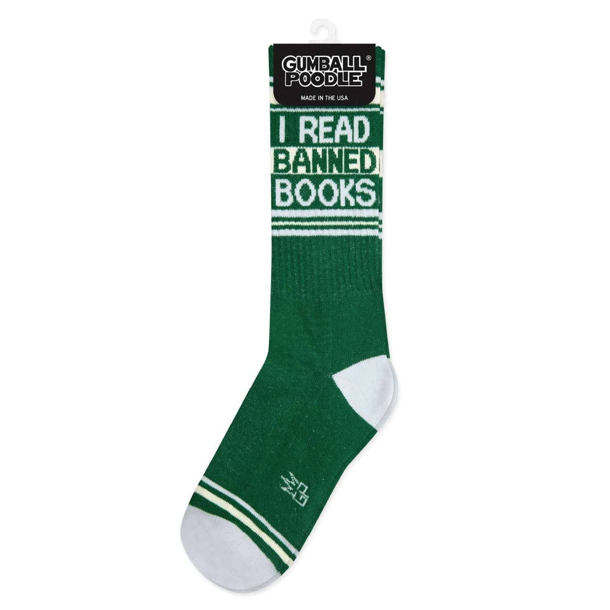 I Read Banned Books Gym Crew Socks BookGeek