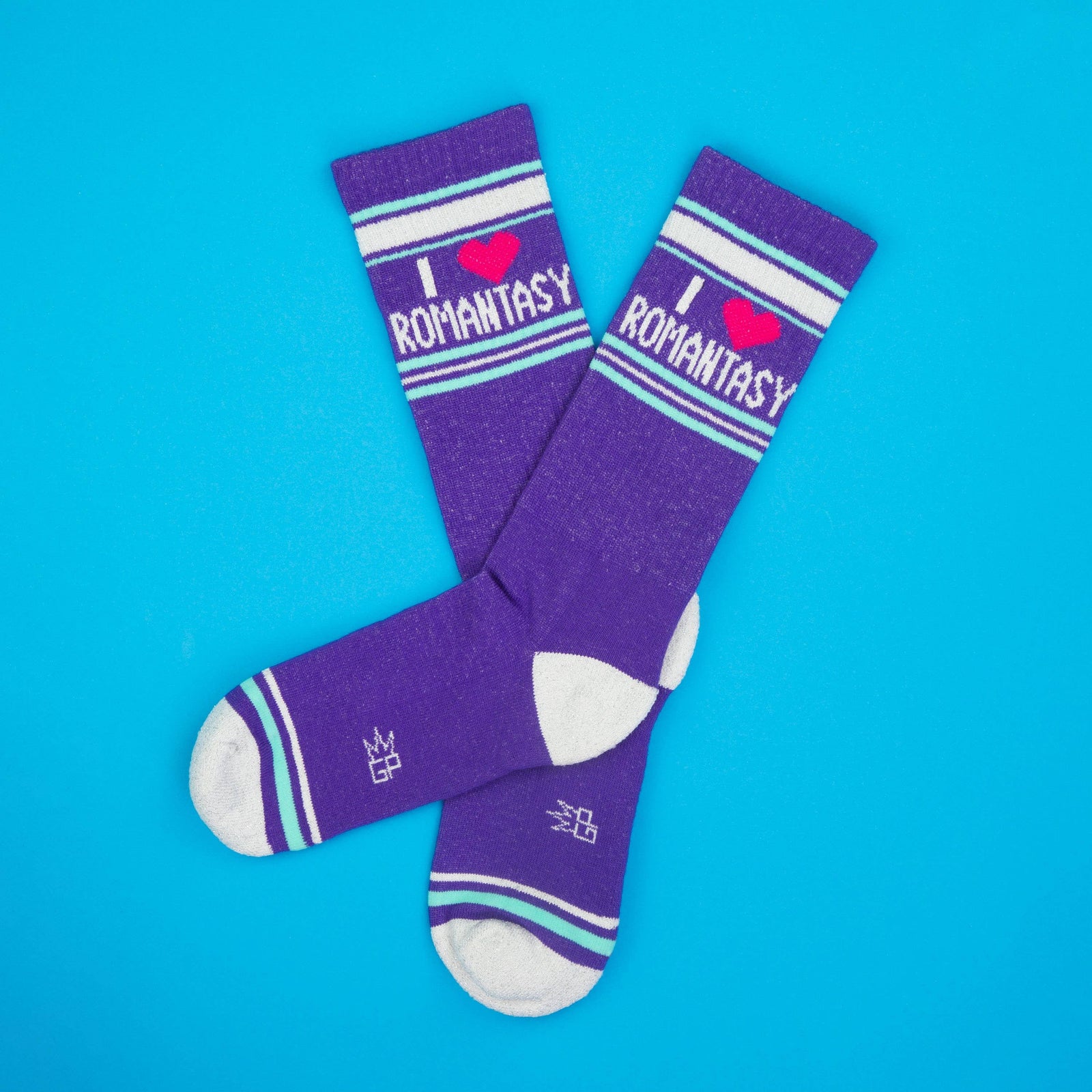 I ❤️ Romantasy Gym Crew Socks BookGeek