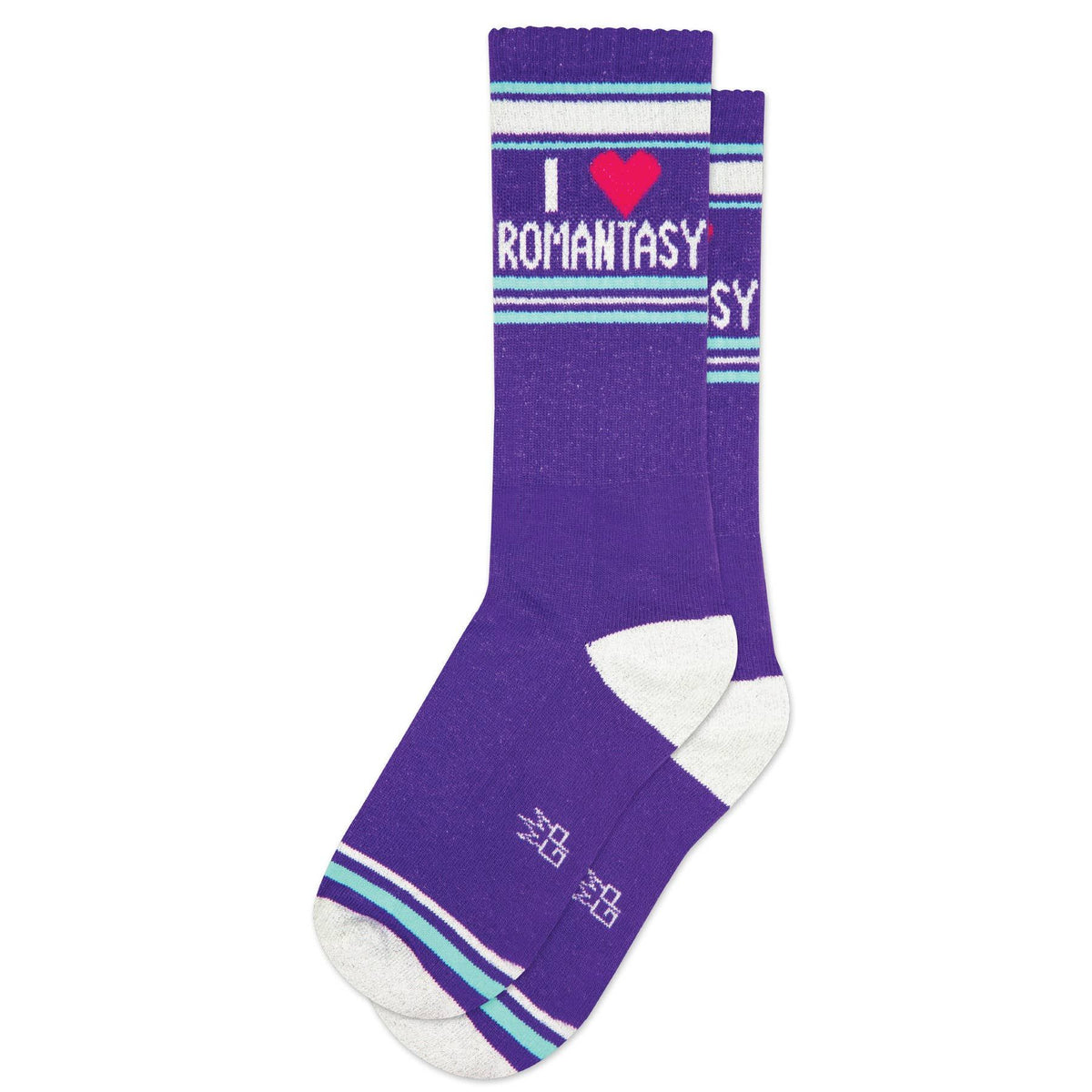 I ❤️ Romantasy Gym Crew Socks BookGeek