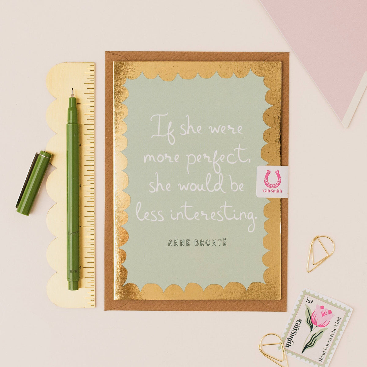 IF SHE WERE MORE PERFECT Anne Bronte Feminist Greetings Card BookGeek
