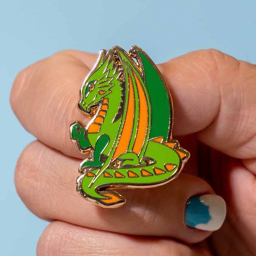 Impressive Scale Enamel Pin BookGeek