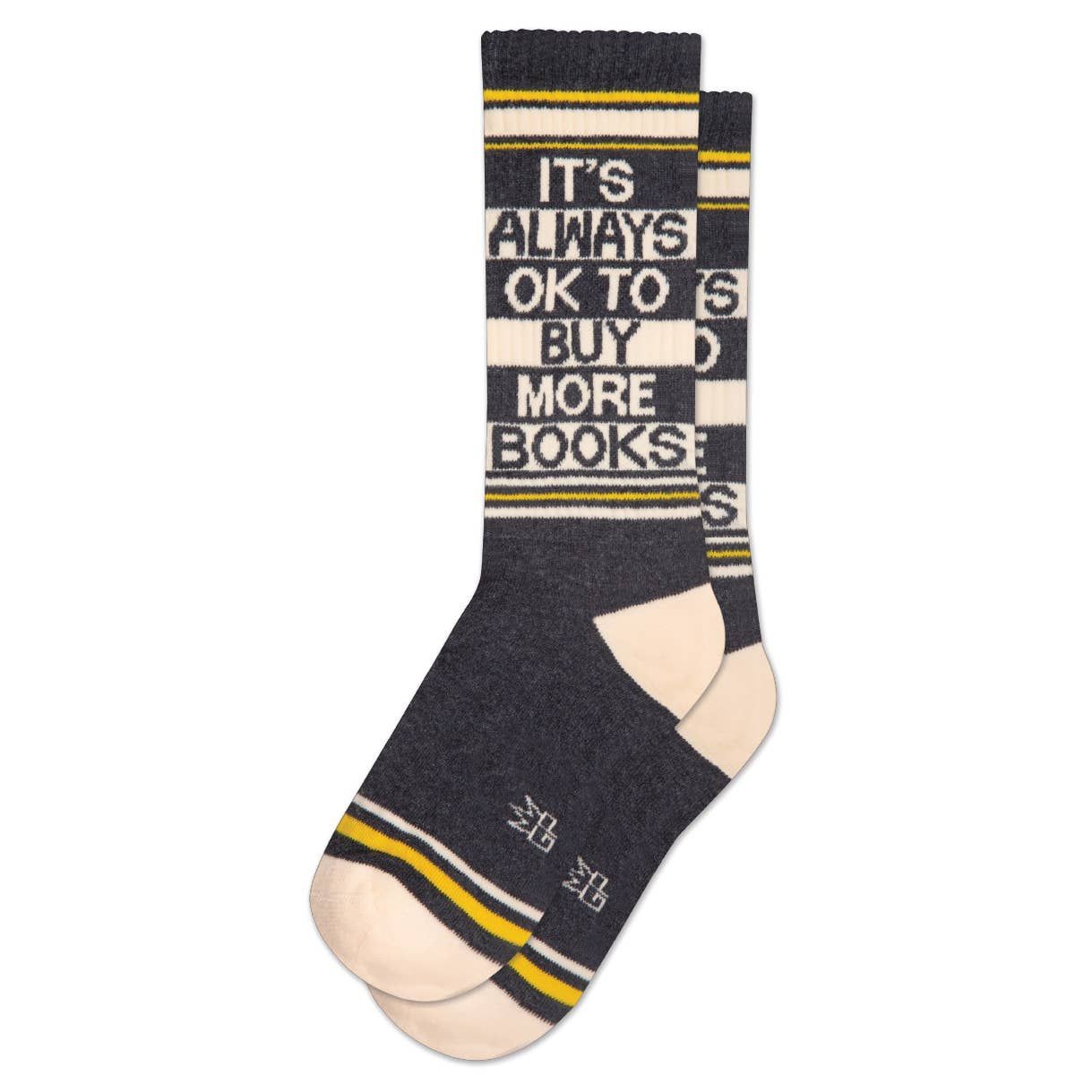 It&#39;s Always OK To Buy More Books Gym Crew Socks BookGeek