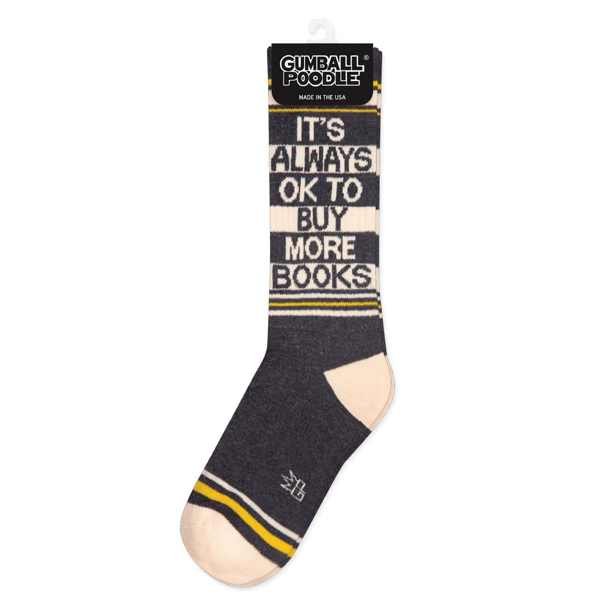 It&#39;s Always OK To Buy More Books Gym Crew Socks BookGeek