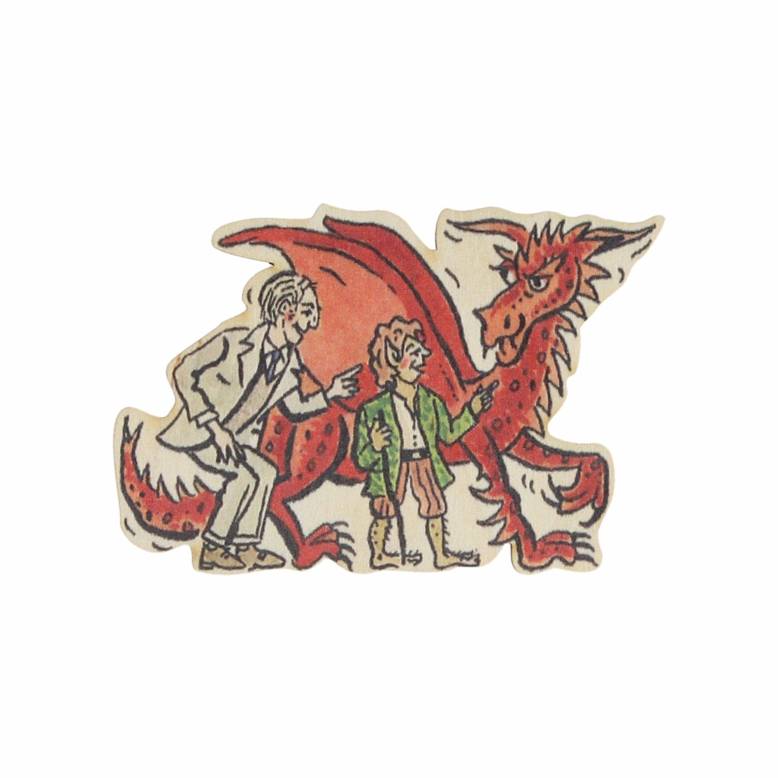 J.R.R. Tolkien Wooden Magnet BookGeek