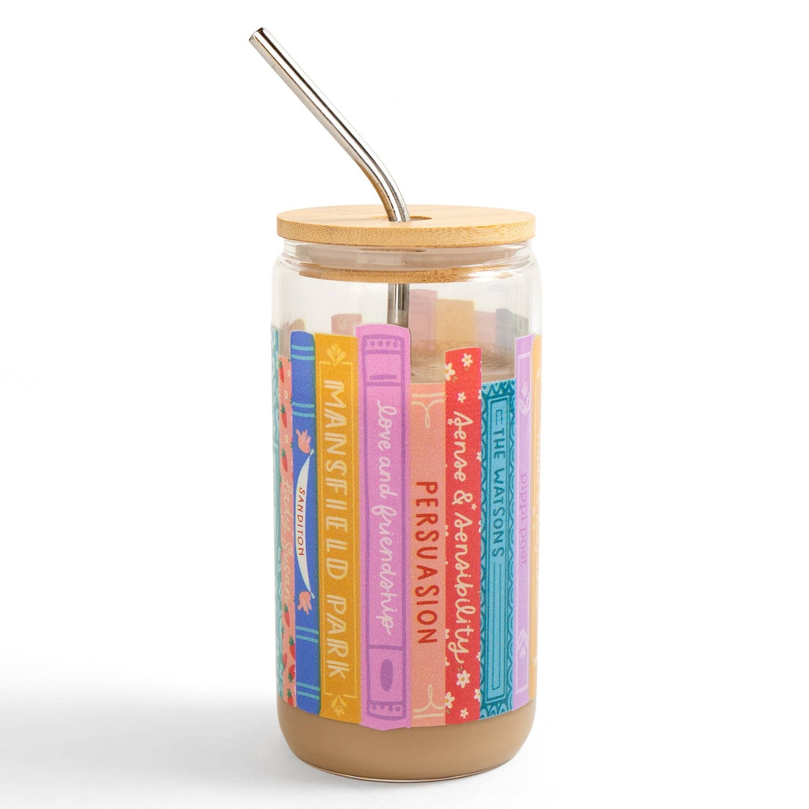 Jane Austen Books Glass Can BookGeek