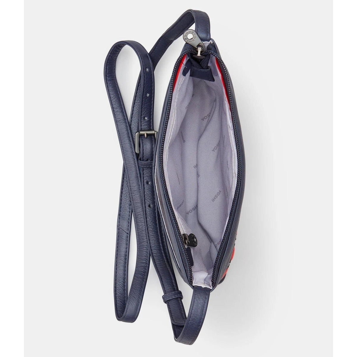 Jane Austen Bookworm Navy Leather Cross Body Bag BookGeek