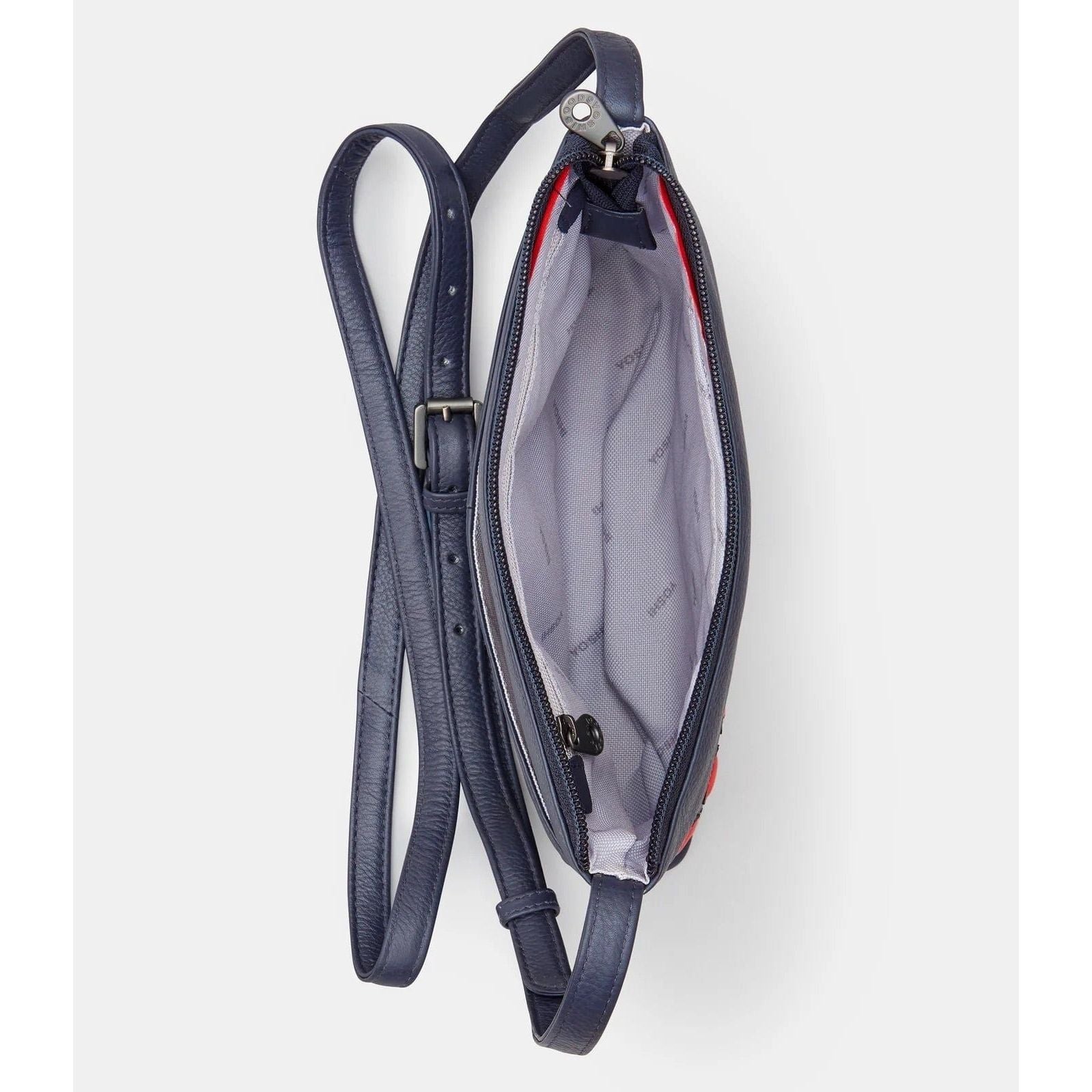 Jane Austen Bookworm Navy Leather Cross Body Bag BookGeek