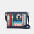 Jane Austen Bookworm Navy Leather Flap Over Cross Body Bag BookGeek