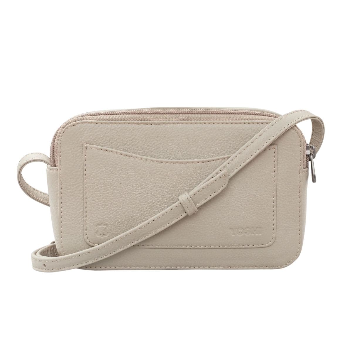 Jane Austen Bookworm Warm Grey Leather Porter Cross Body Bag BookGeek