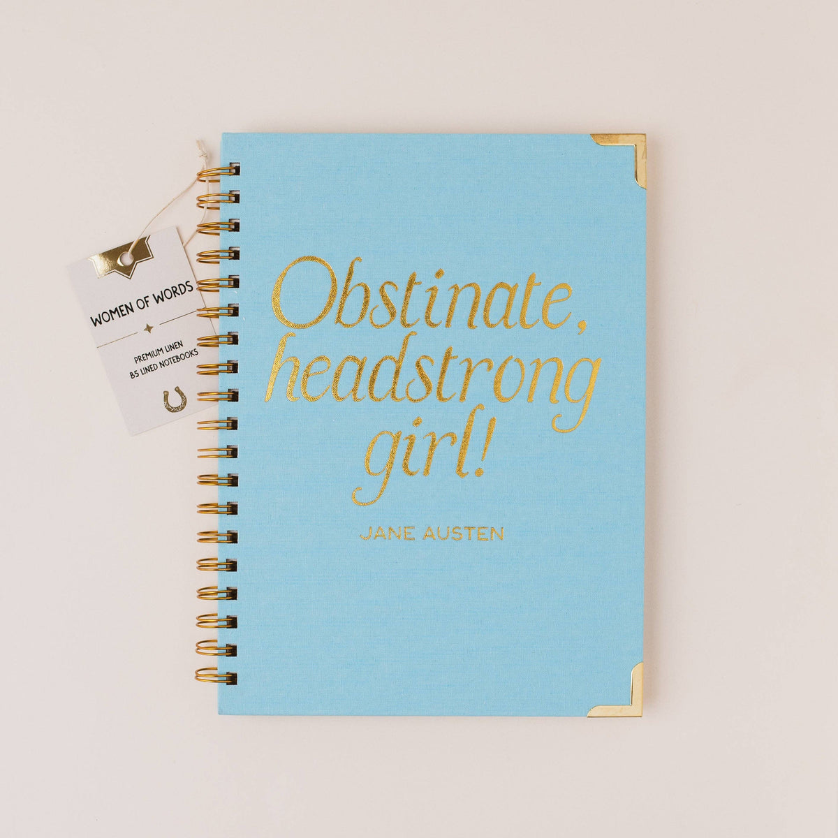 Jane Austen Literary Quote Book Lover Linen Spiral Notebook BookGeek