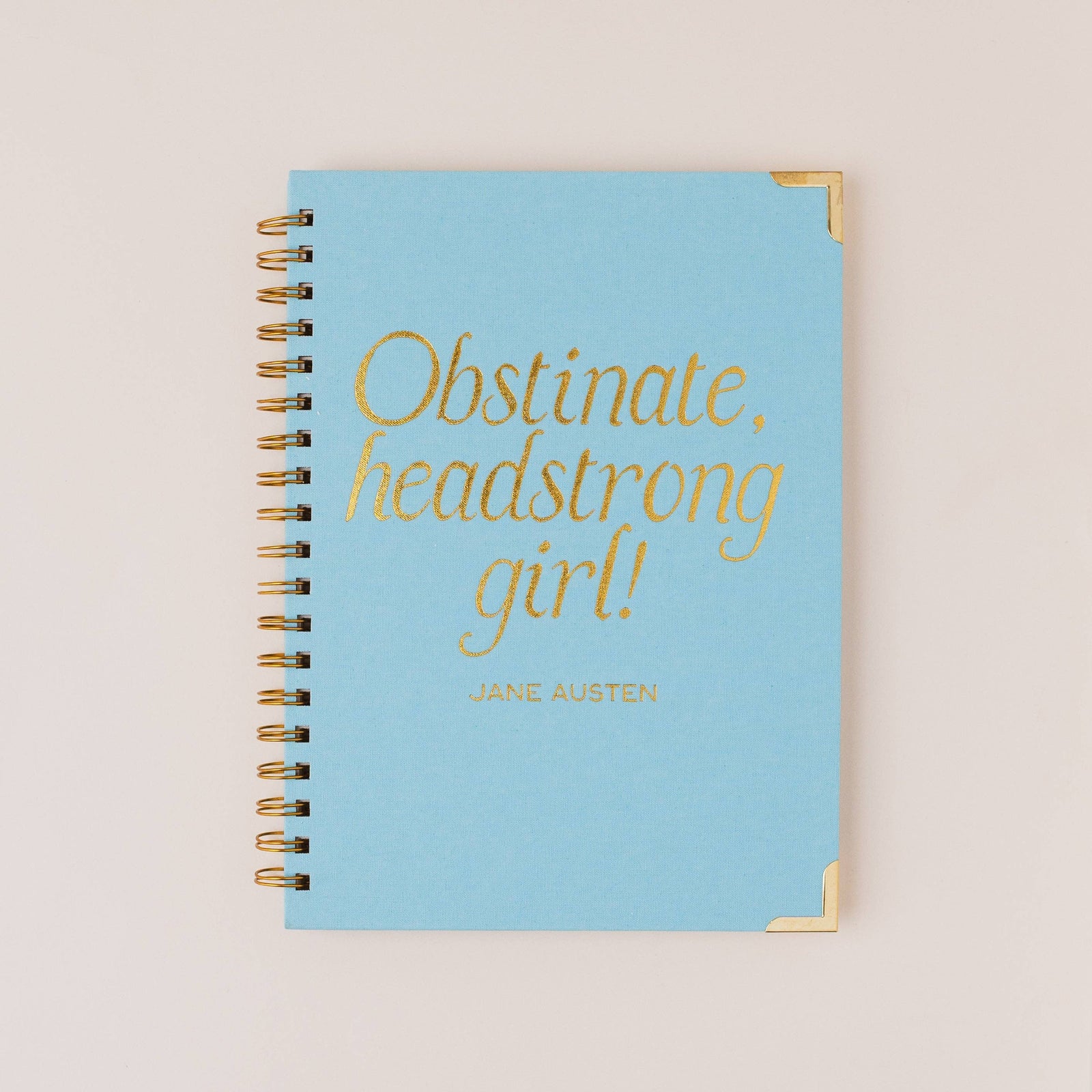 Jane Austen Literary Quote Book Lover Linen Spiral Notebook BookGeek