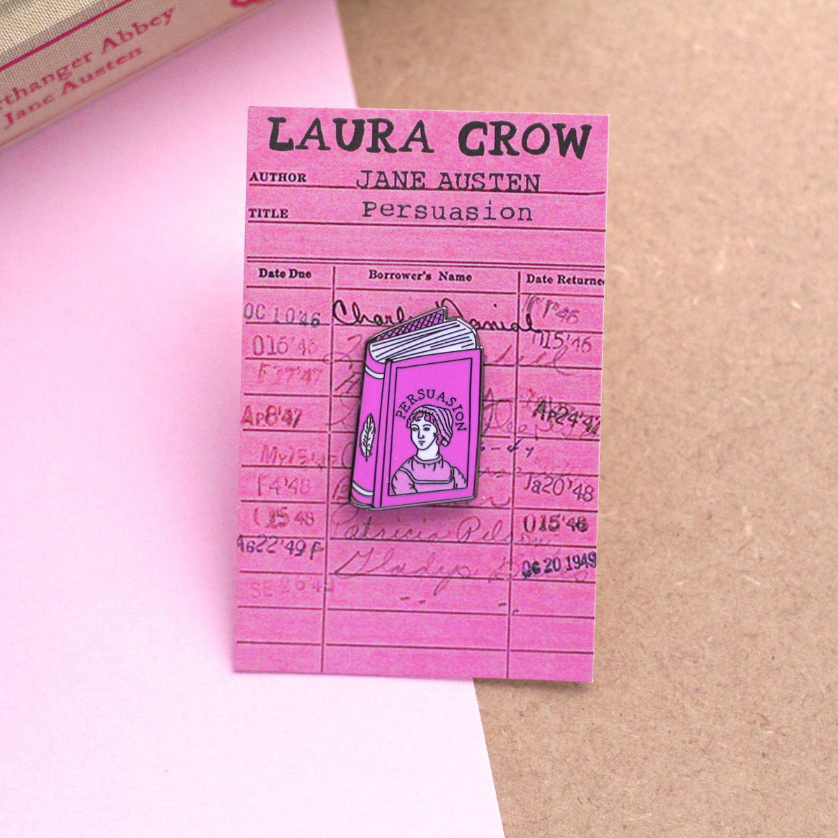 Jane Austen Persuasion Enamel Pin BookGeek