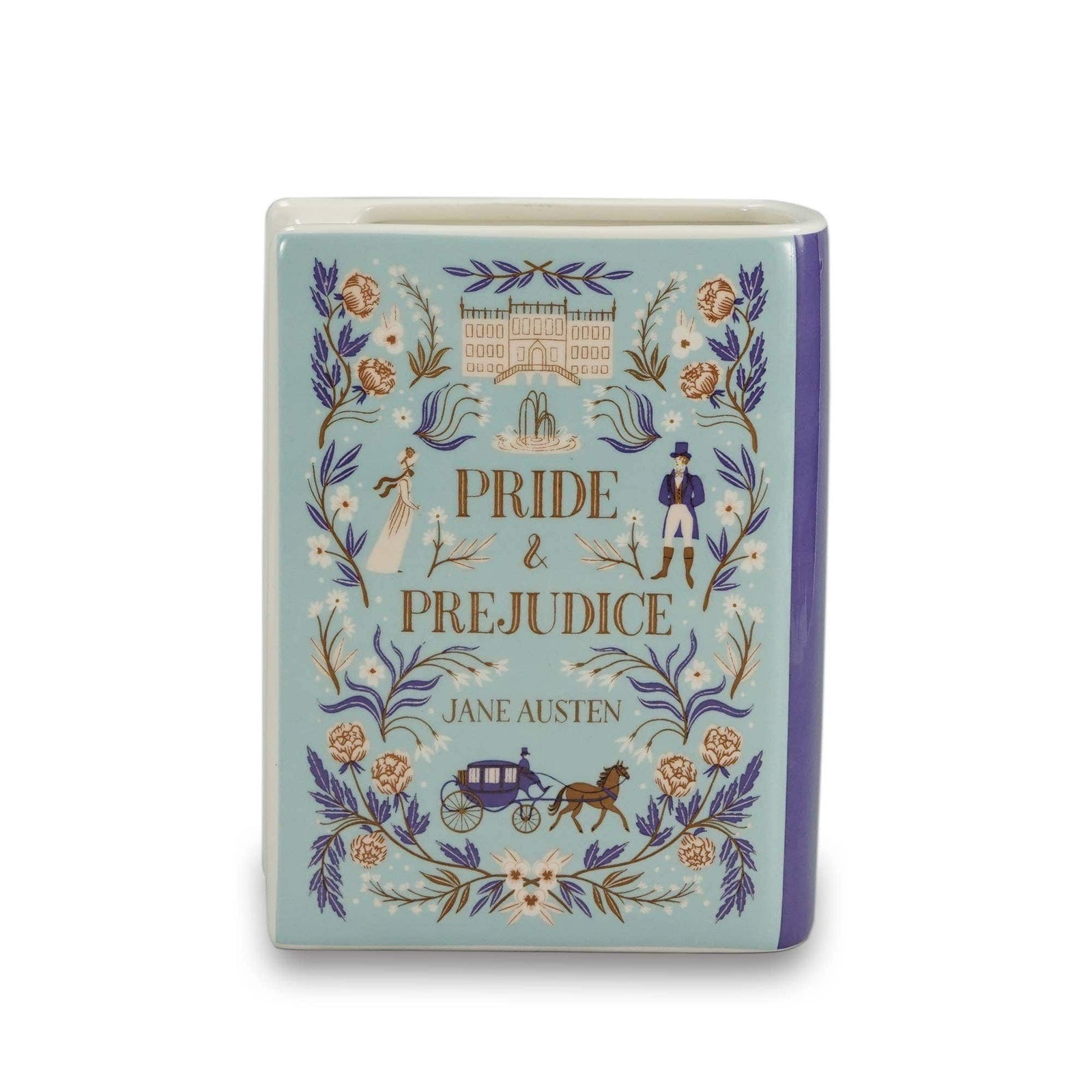 Jane Austen Pride and Prejudice Ceramic Book Shaped Vase BookGeek