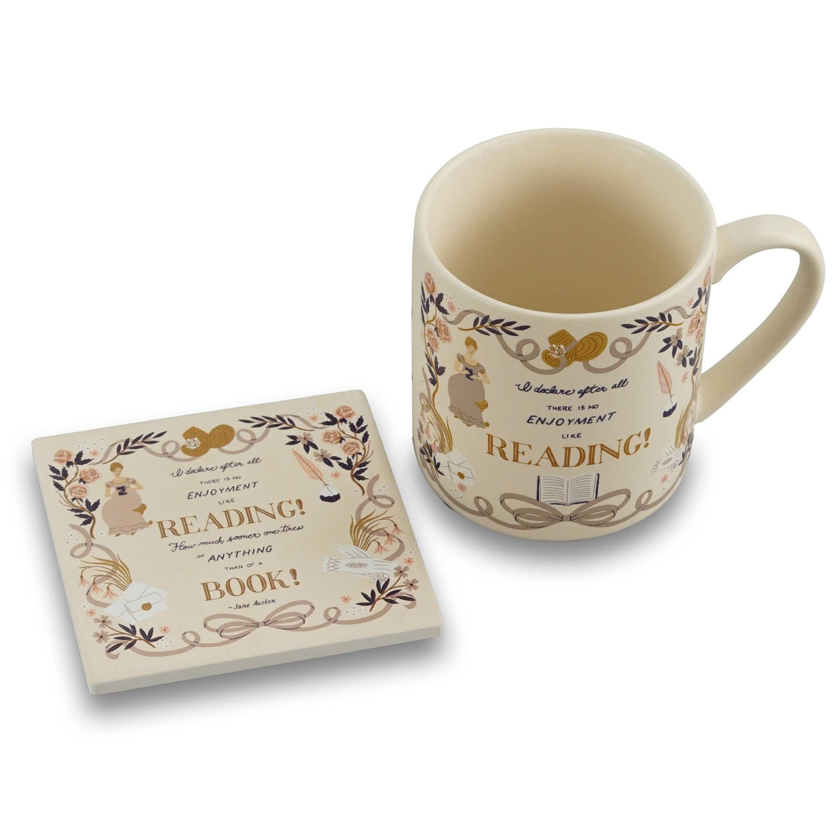 Jane Austen Pride and Prejudice Ceramic Coaster BookGeek