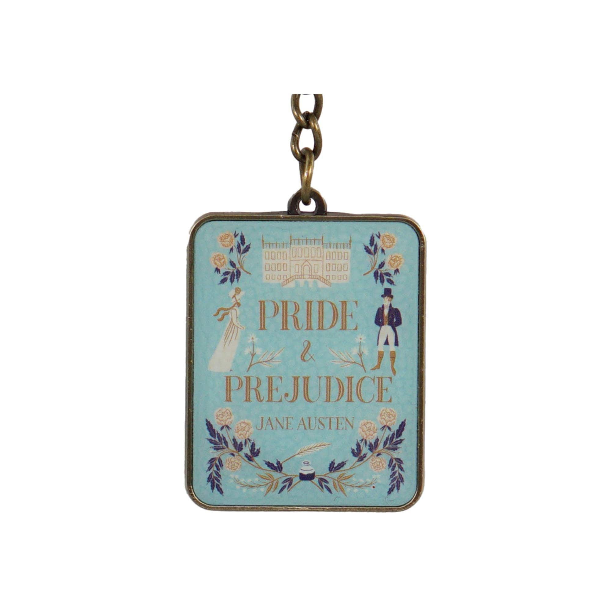 Jane Austen Pride and Prejudice Keyring Metal BookGeek
