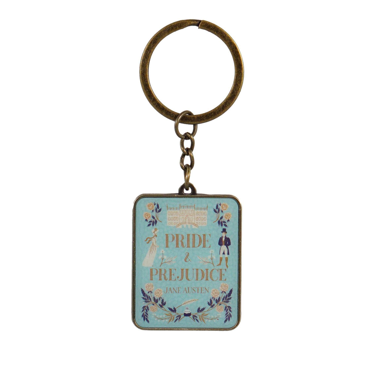 Jane Austen Pride and Prejudice Keyring Metal BookGeek