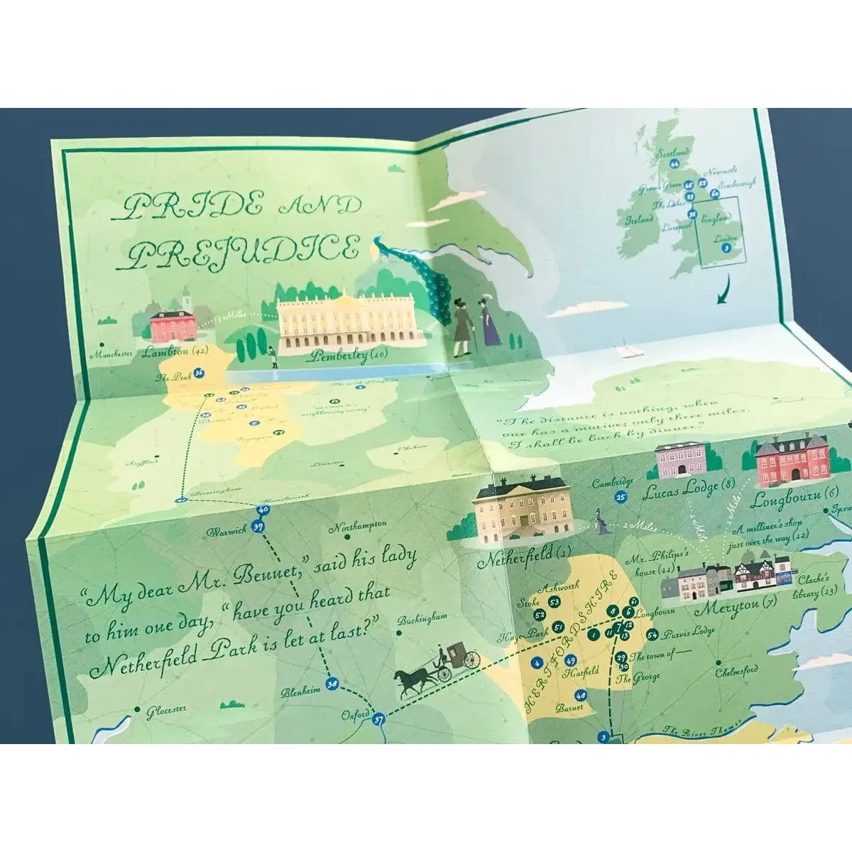 Jane Austen: Pride and Prejudice Map BookGeek