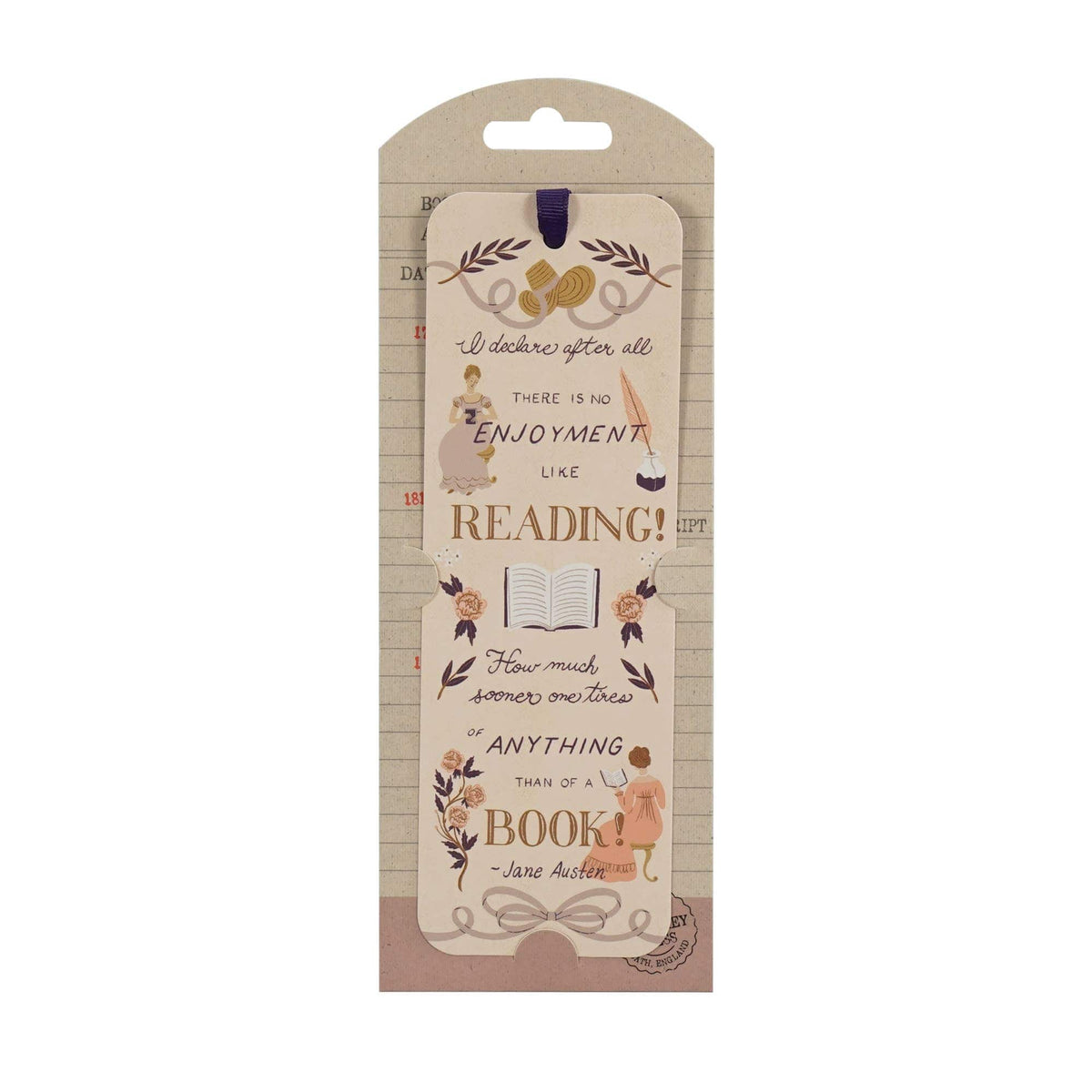Jane Austen Pride and Prejudice Paper Bookmark BookGeek