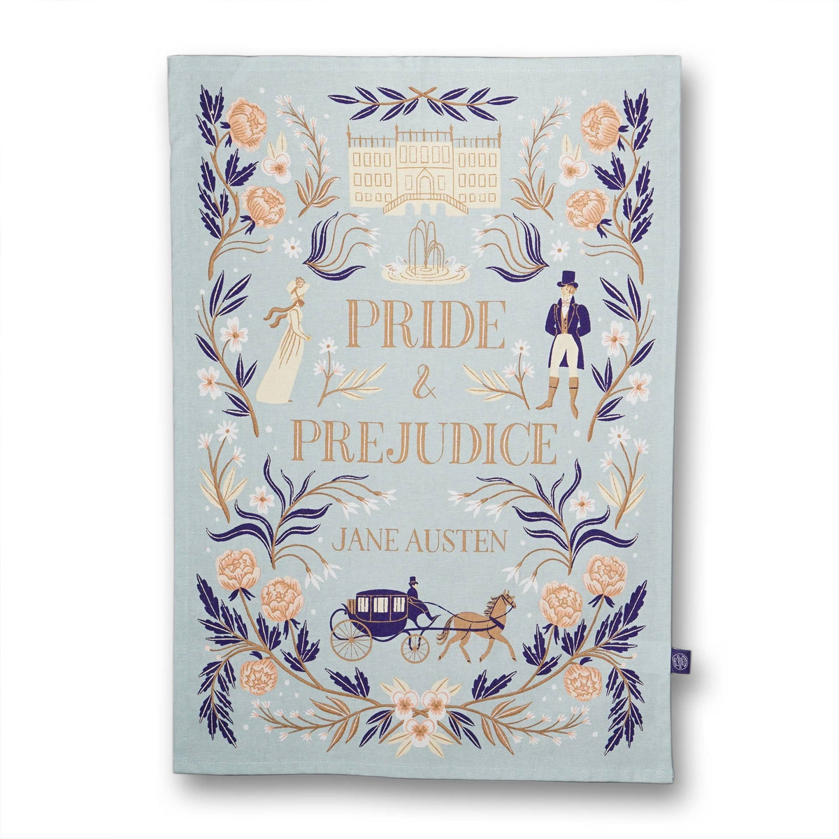 Jane Austen Pride and Prejudice recycled cotton tea towel BookGeek
